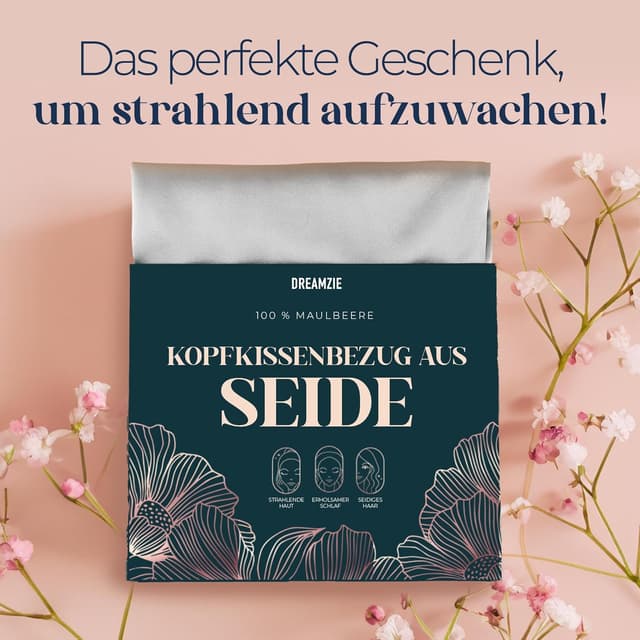 Detalle 2 de DREAMZIE Seidenkissenbezug 50x70 für Haare