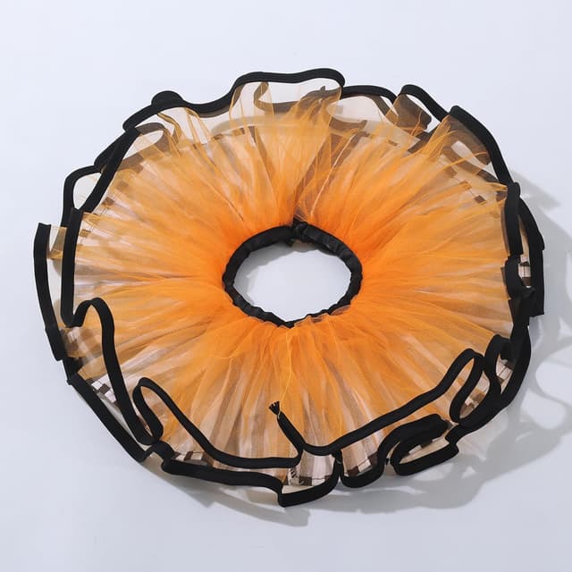 Detalle de UniqKaliber mehrlagiger Clownkragen aus Tüll mit Rüschen für Renaissance- und Theater-Cosplay