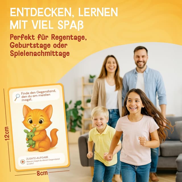 Detalle 1 de LIKARTO Entdeckerkarten Kinder Indoor - 55 Spielkarten