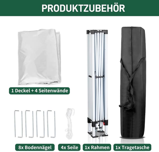 Detalle 2 de TactFire Pavillon 2x2 m Faltpavillon