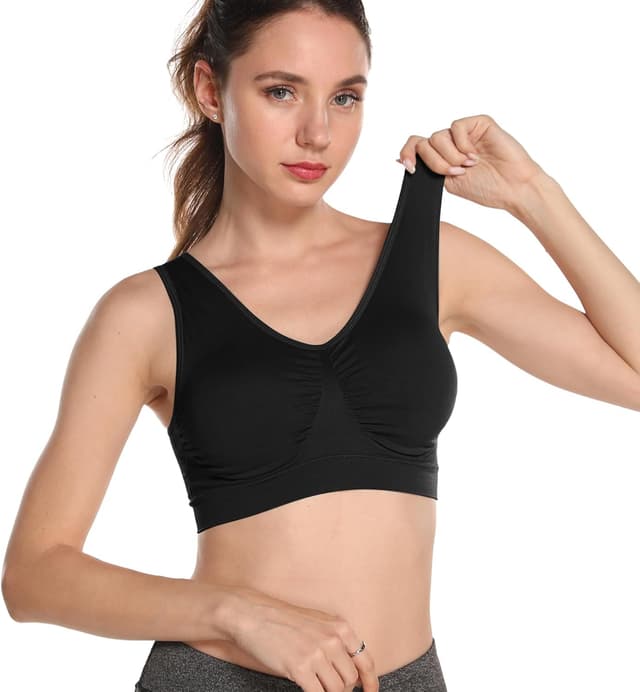 Detalle de Onory 3-Pack Wirefree Padded Sports Bras for Women (Medium Support)