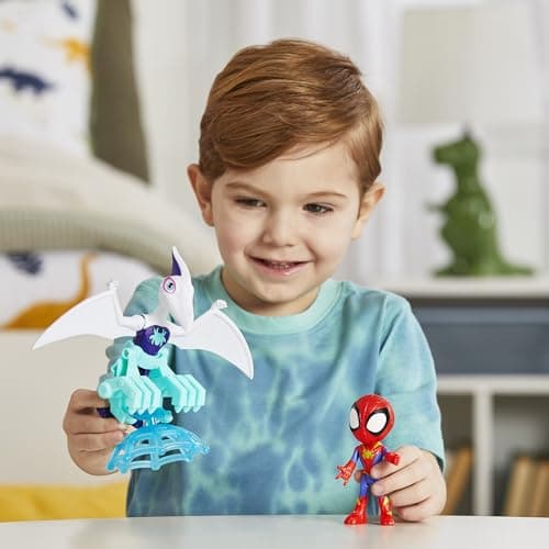 Detalle 2 de SPIDEY AND HIS AMAZING FRIENDS Dino-Webs Figuras Spider-Man y Ghostasaurus