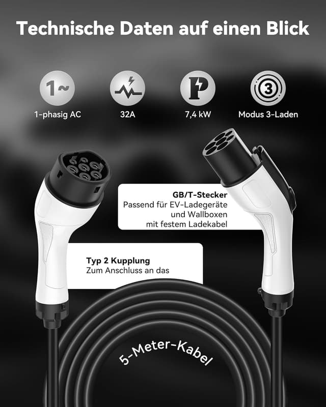 Thumbnail 2 de RamTouch Typ 2 VerlĂ€ngerungskabel 5 m đ