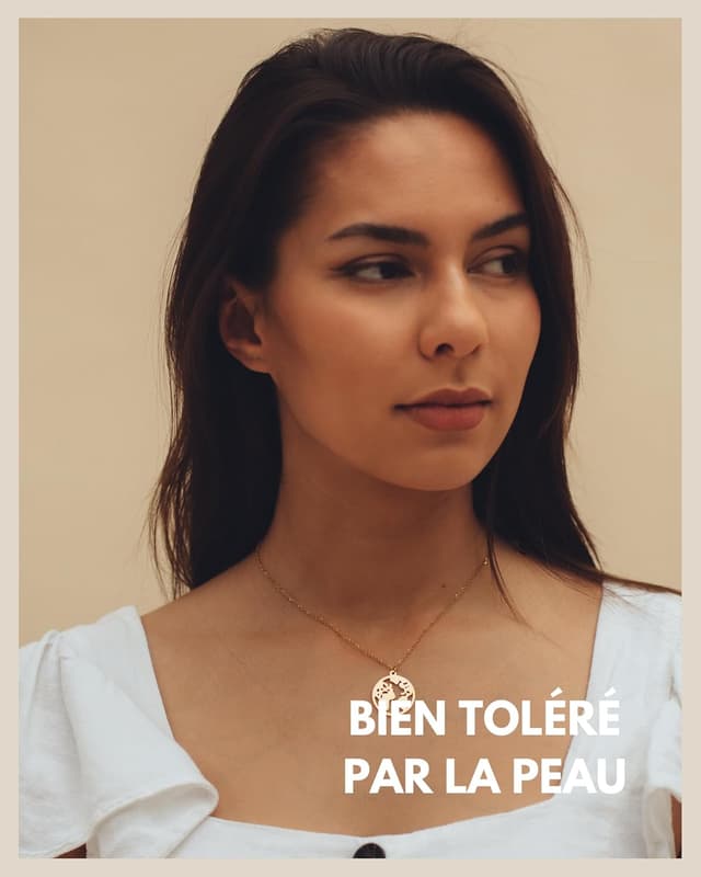 Detalle de GD GOOD.designs EST. 2015 collier globe terrestre pour femme réglable en acier inoxydable, pendentif carte du monde