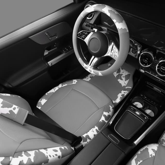 Thumbnail 1 de CAR PASS Cow Print Car Seat Covers Universal SUV Set