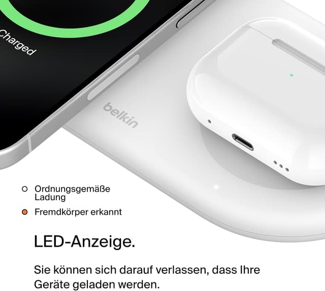 Thumbnail 5 de Belkin BoostCharge Pro kabellose 2‑in‑1-Ladestation 15W