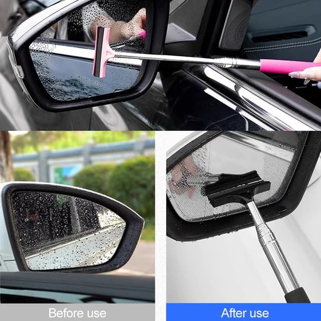 Thumbnail 6 de Tharvolex 2 PCS Retractable Auto Rearview Mirror Wiper (Mini Squeegee) for Windshields & More
