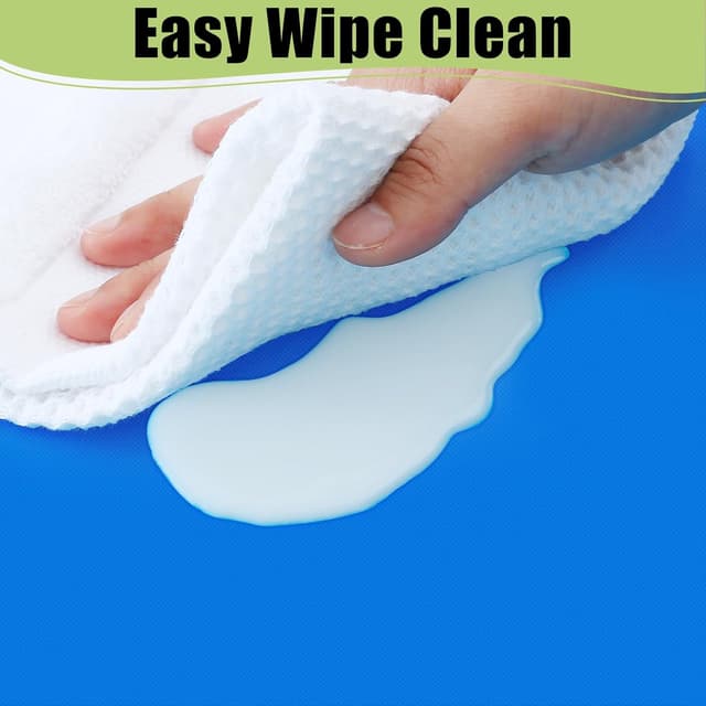 Detalle de Smiry Disposable Table Cloth (6-Pack) Waterproof Rectangle Table Cover, Blue, 54 x 108 Inch