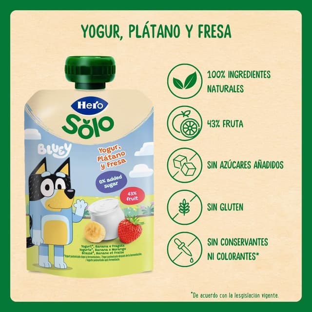 Thumbnail 5 de Hero Baby Mi Merienda Bolsitas Yogurín Plátano y Fresa 🍌🍓
