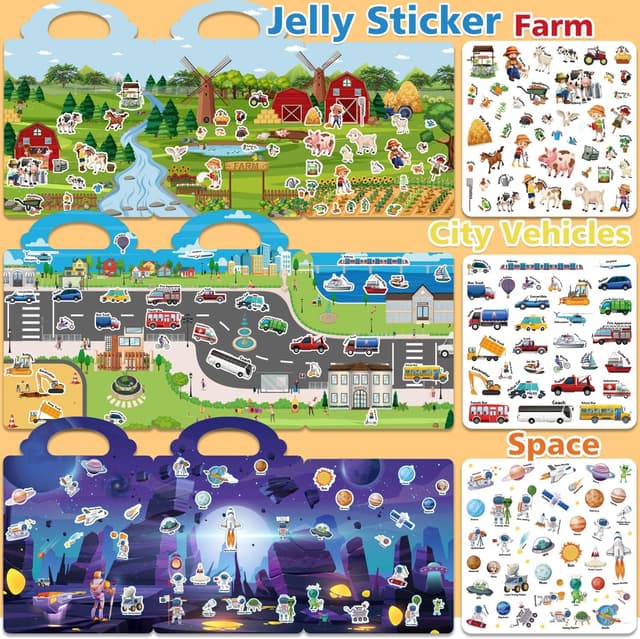 Thumbnail 5 de CREATIVETREES 6-Set Reusable Sticker Book for Toddlers 🎨