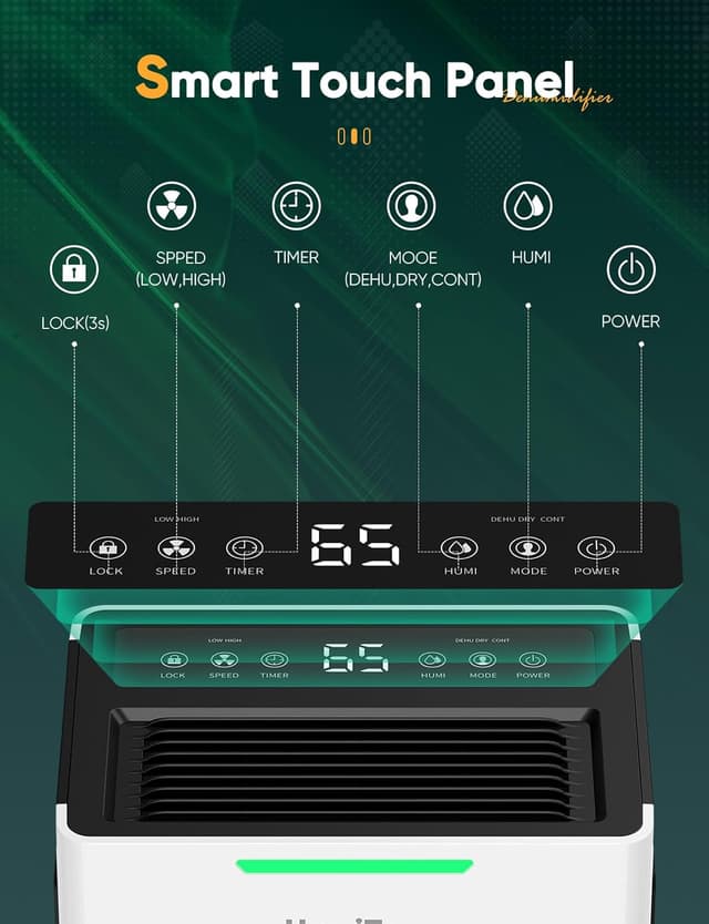 Thumbnail 5 de Dehumidifier for Home Damp and Laundry Drying ⌘