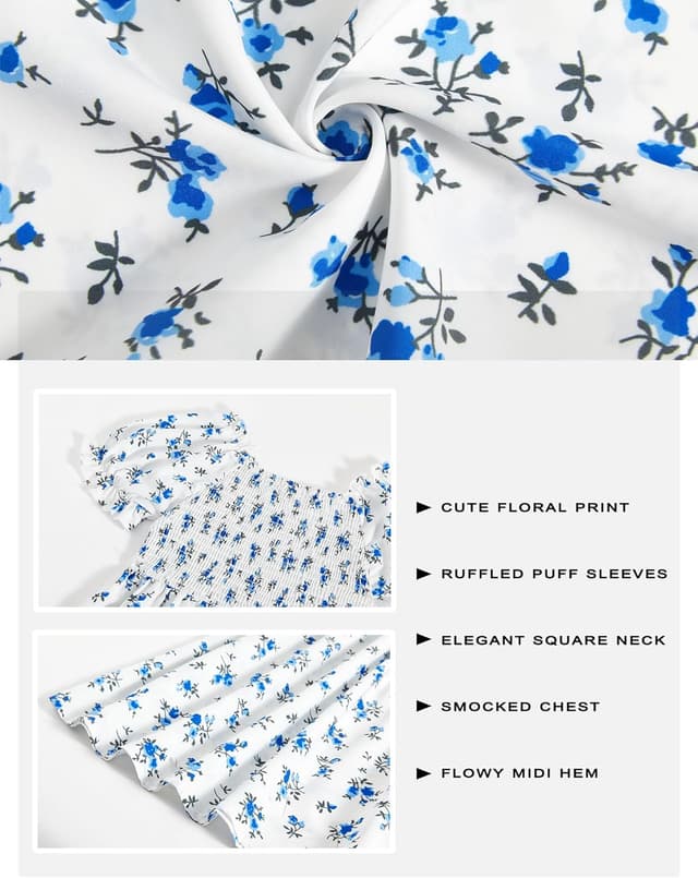 Detalle 2 de JiAmy Girls summer dress, square neck