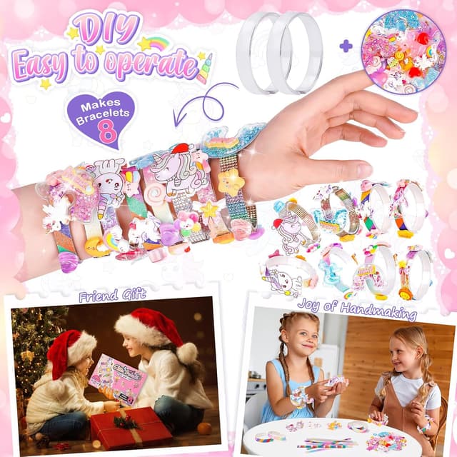 Thumbnail 6 de Bracelet Making Kit for Girls (Unicorn Friendship Bracelet Set) – Creative DIY Craft Kit Ages 5–12