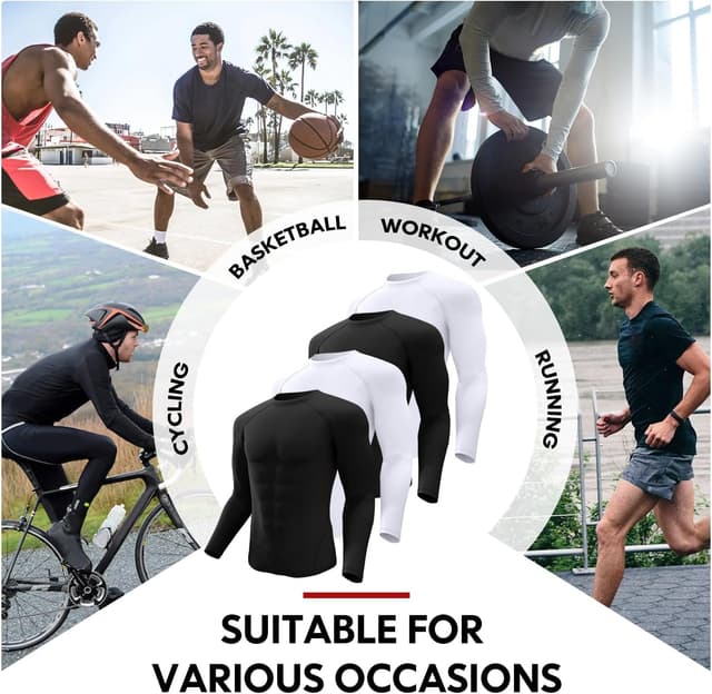 Thumbnail 1 de Compression Shirts 4 Pack Cooling Dry for Men