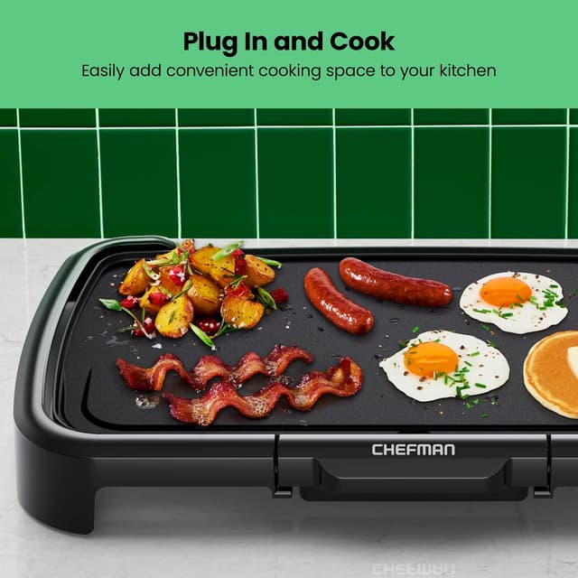 Thumbnail 2 de Chefman XL Electric Griddle 10 x 20 Inch