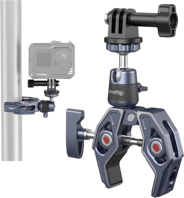 Detalle de SmallRig Super Clamp with Ballhead (4102) – camera mount clamp with quick release adapter