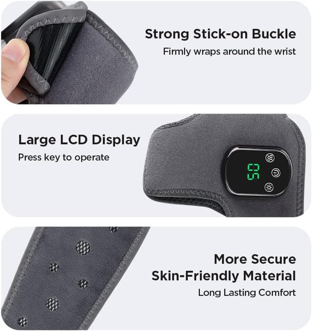 Detalle de Fußmassager Massagegerät für Füße mit Dreifach-Technologie (3-in-1), Akku, für Knöchel & Fußmassage – 2er-Set