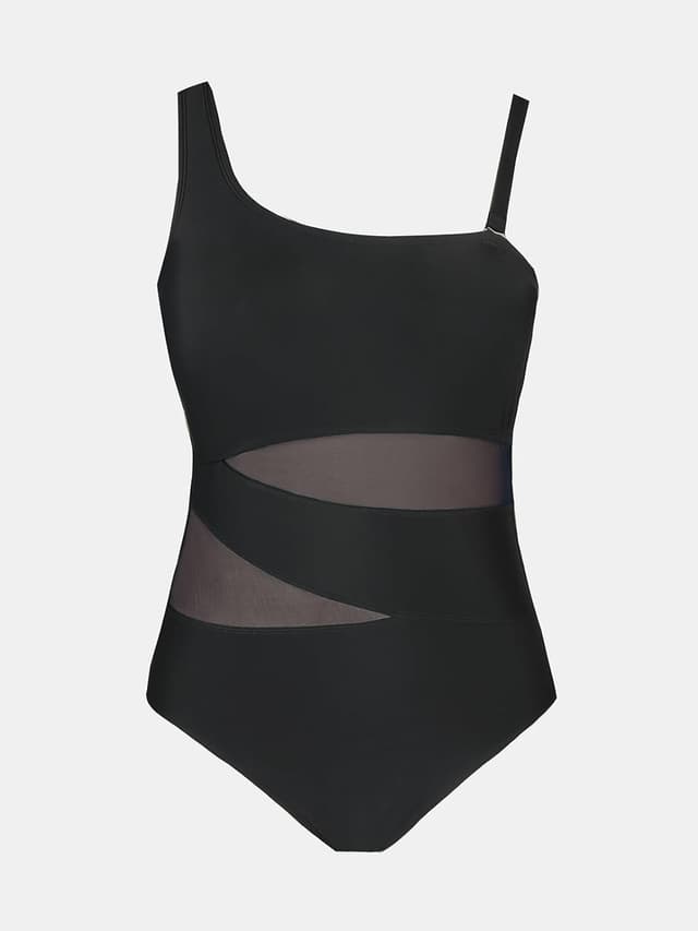 Detalle de CUPSHE maillot de bain une pièce en maille gainante pour femme, bretelles amovibles (grande taille)