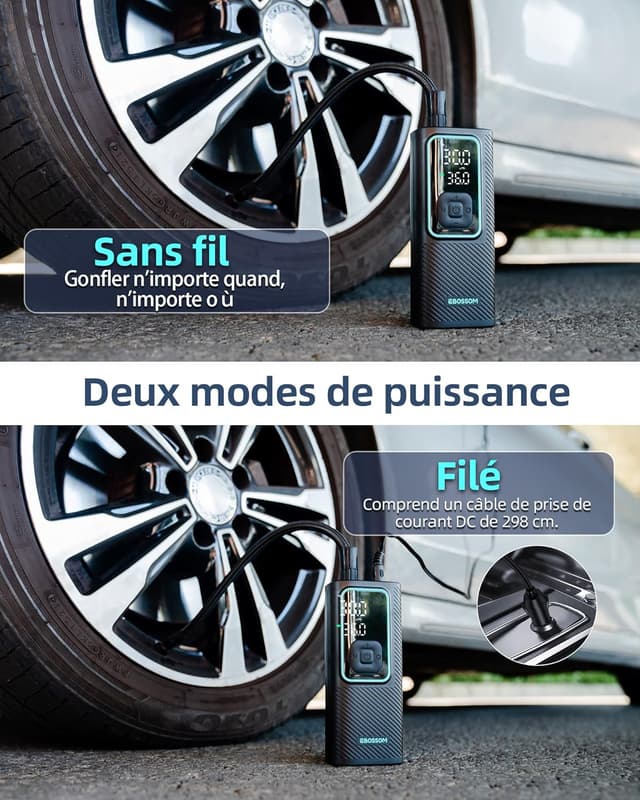 Thumbnail 5 de EBOSSOM Compresseur À Air Portatif 10,3Bar