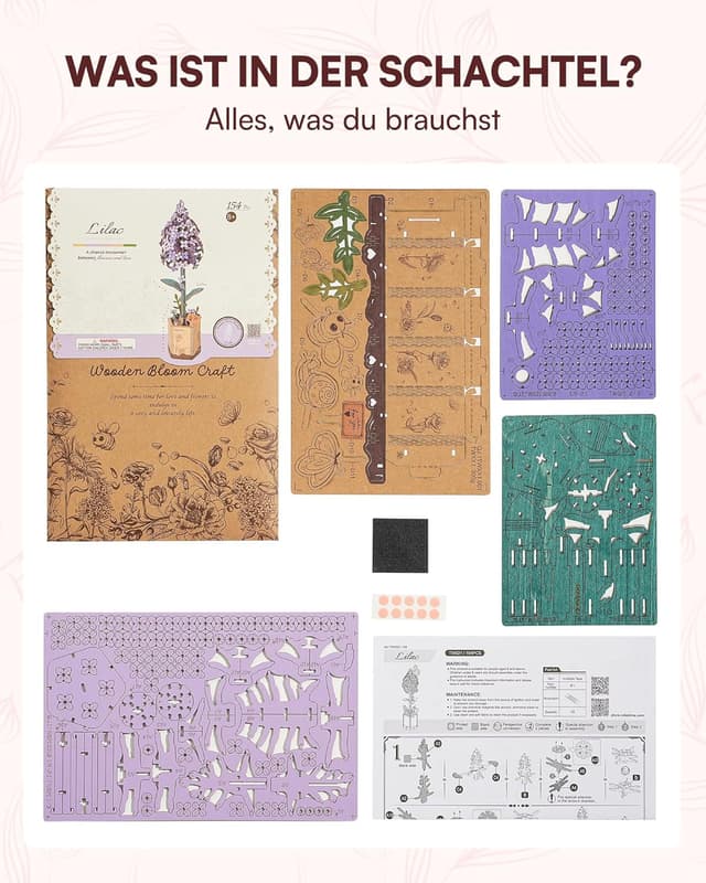 Thumbnail 6 de ROBOTIME Sakura Holzblumen Puzzle 3D