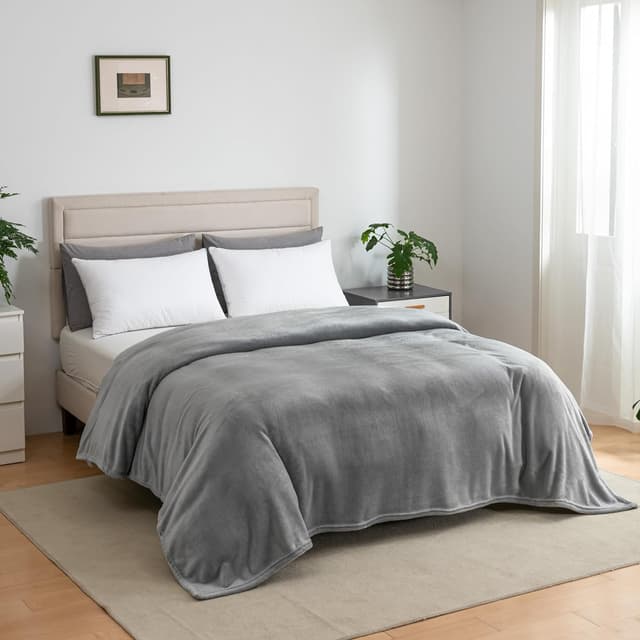 Thumbnail 6 de Good Nite Plaid Coperta in Pile Singolo 150x200 cm grigio