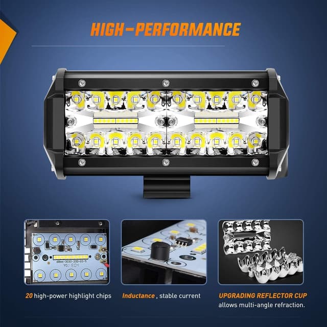 Detalle de Nilight LED Spot Flood Combo Bar 120W