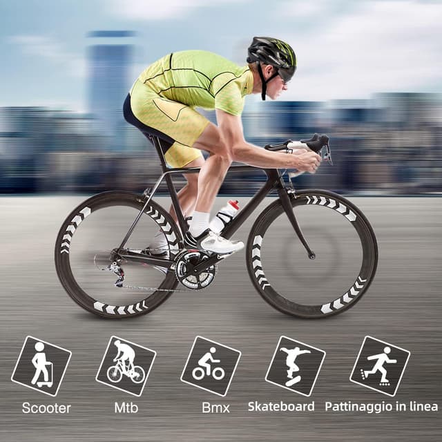 Thumbnail 6 de Shinmax Casco bici LED 56-62 cm regolabile