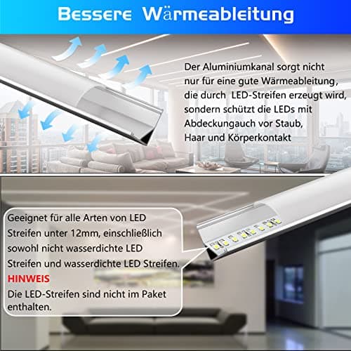 Thumbnail 2 de Efishine Set von 10 LED-Profilen Aluminium ⚙