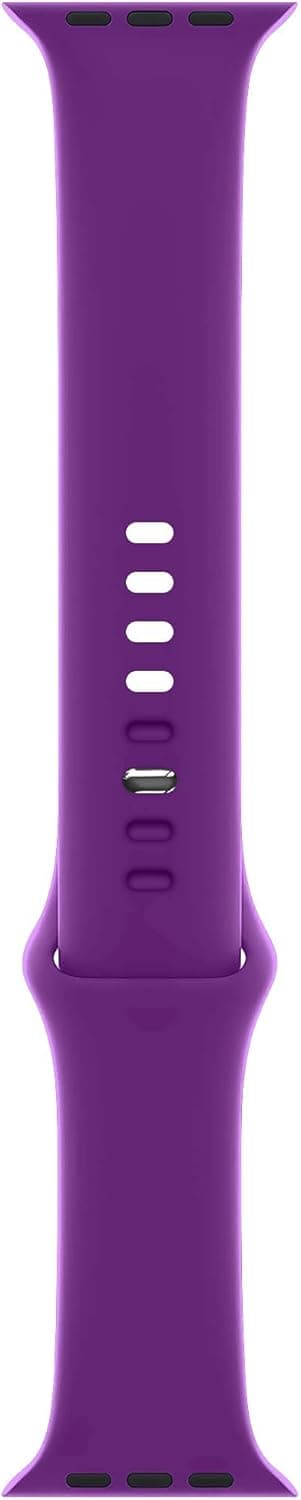 Detalle de SRena C1A silicone Apple Watch strap for Ultra 2/Ultra & Series 11–3 / SE (38–49mm) – Sport secure fit, unisex, Queen Purple