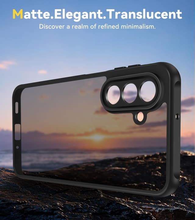 Detalle 2 de iVoler Hülle für Samsung Galaxy A17 4G / 5G mit Panzer-Schutzglas (2er-Set) – stoßfest & kratzfest, matt, schwarz