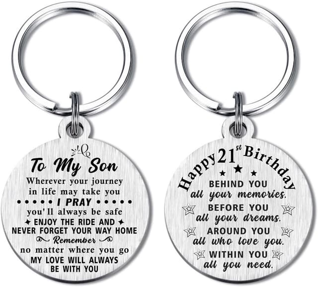 Thumbnail 5 de 21st Birthday keychain gift 2005 stainless steel