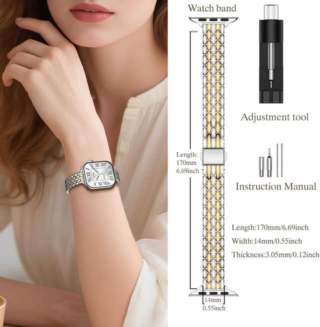 Thumbnail 3 de MioHHR Slim Metal Band for Apple Watch