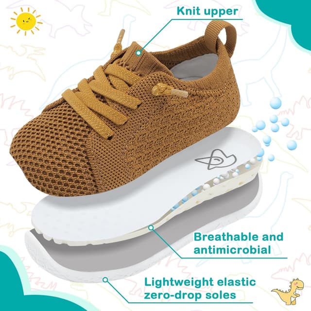 Detalle de JOINFREE Toddler Barefoot Trainers (Wide Fit) – breathable slip-on shoes for walking & play