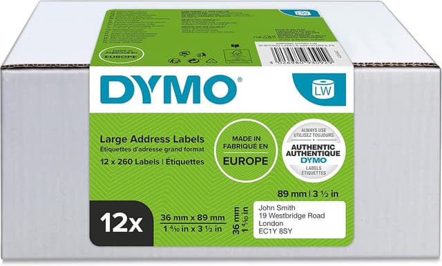 Detalle de DYMO LW etichette grandi 36x89 mm 12 rotoli