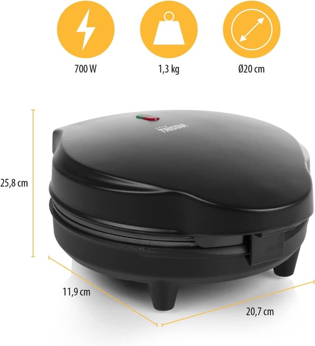 Detalle 2 de Tristar WF-1170 gaufrier à cornet de glace avec moule inclus – 20 cm – 700 W