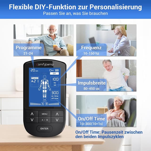 Detalle 2 de Comfytemp K6106 TENS/EMS 4 Kanäle 💆