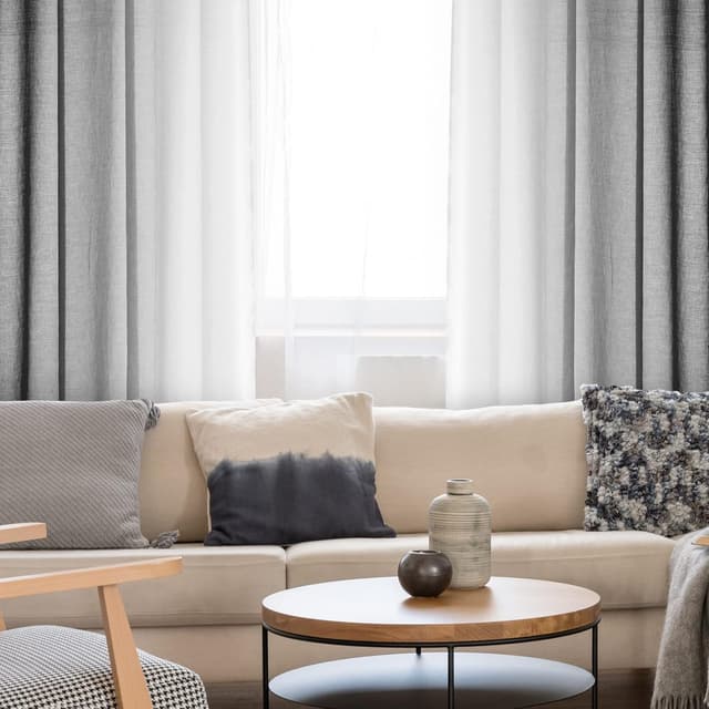 Thumbnail 2 de Deconovo Rideaux Voilages Gris Foncé 140×270 CM