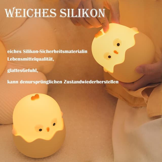 Detalle 2 de Beek Nachtlicht Kinder Stilllicht Eierschalenform
