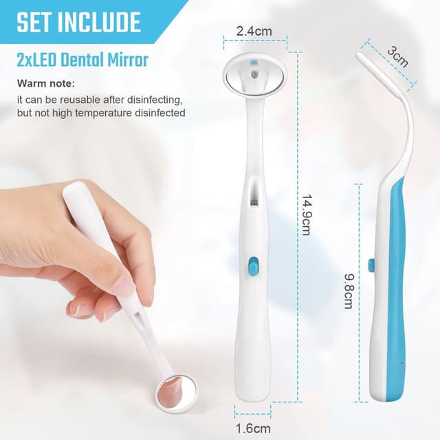 Detalle 2 de ACWOO Specchio Dentale 2PZ Luce LED