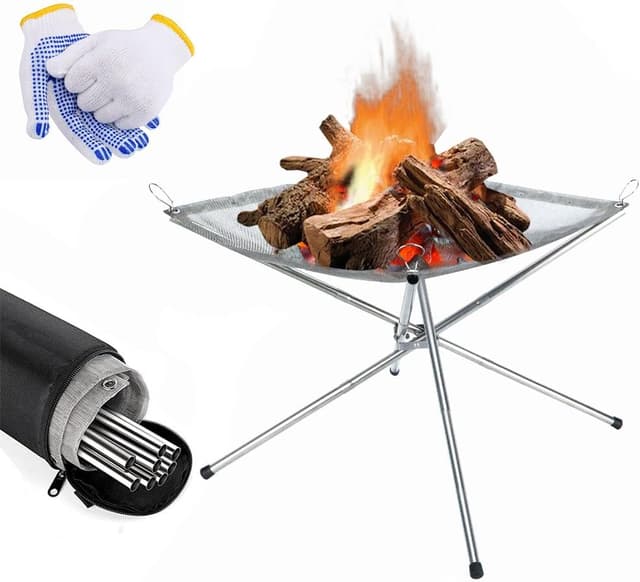 Thumbnail 1 de Portable Fire Pit 42 cm Stainless Steel Foldable