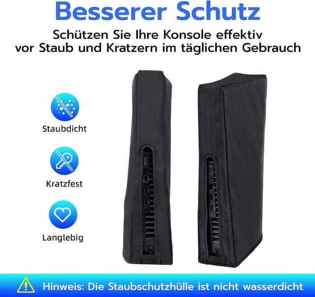 Detalle de Tolesum Schutzhülle für PS5 Pro – Staubschutz Dust Cover (schwarz, nicht für PS5/PS5 Slim)