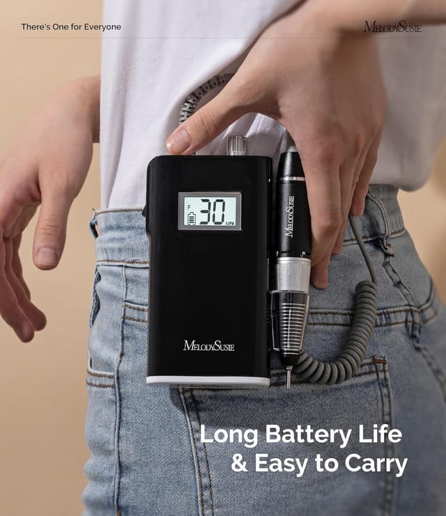 Detalle 2 de MelodySusie SC320H 30000RPM cordless nail drill ๐