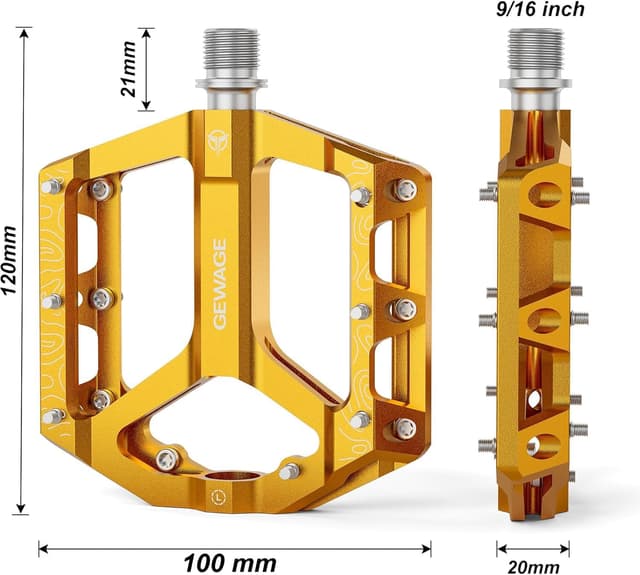 Thumbnail 4 de GEWAGE Pedali MTB Flat antiscivolo 9/16"