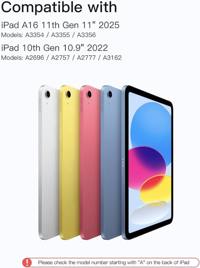 Detalle 2 de Inateck AceTouch Case with Keyboard for iPad A16 11th Gen (2025) / iPad 10th Gen (2022) QWERTY