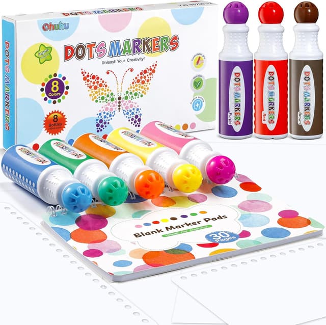Imagen de Ohuhu Bingo dot markers 8 colours 40ml en OfertitasTOP