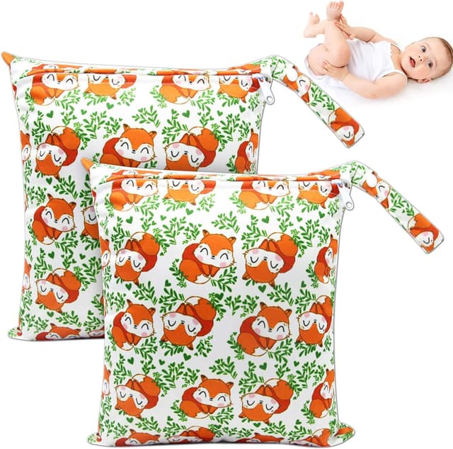 Detalle de NTGRTY Windeltasche (2er-Set) – wasserdichte Wet/Dry Bags aus TPU, mit Reißverschluss