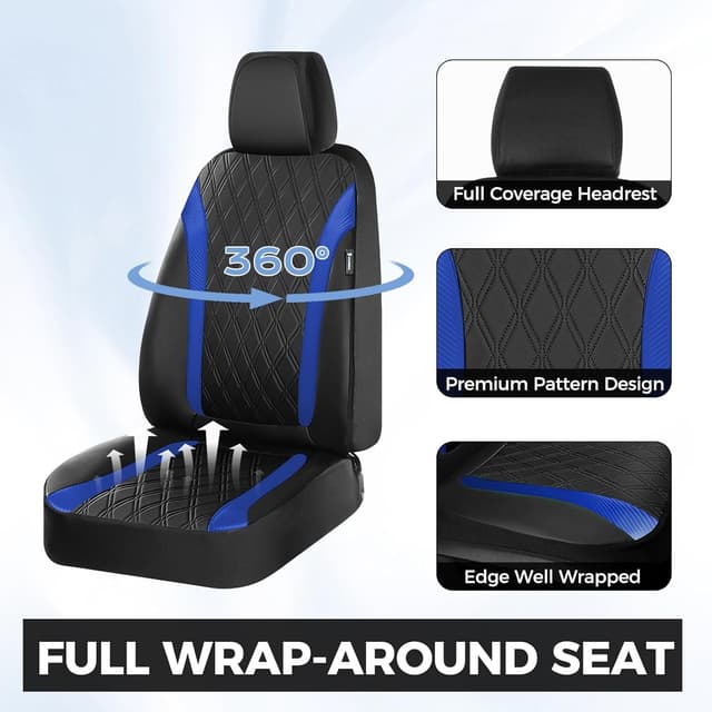Detalle 2 de FLORICH Full Set Seat Covers (Waterproof Leather Look) for Front and Rear Seats