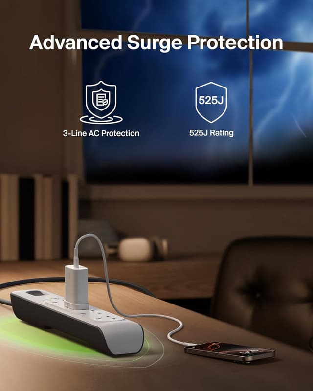 Thumbnail 2 de Belkin 4 Way Surge Protection Extension Lead