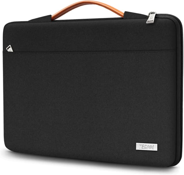 Detalle de TECOOL Laptop-Tasche 14 Zoll mit Tragegriff – Schutzhülle für 14" Notebook & 15" Surface Laptop, schwarz