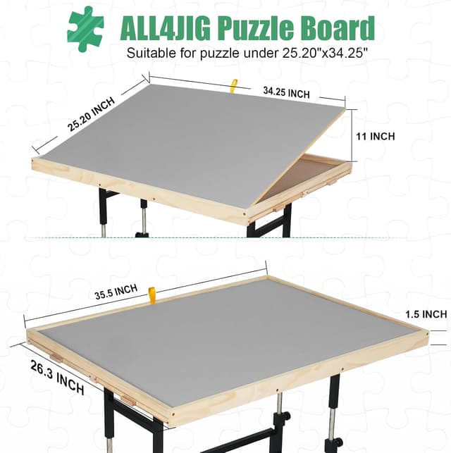 Detalle 2 de ALL4JIG 25x34 Jigsaw Puzzle Table 🧩